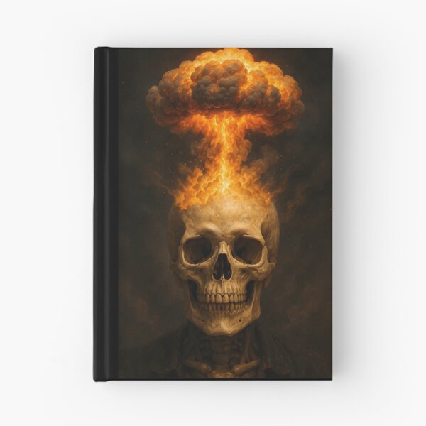 Item preview, Exploding Skull | Fire Mushroom Cloud Dark Art designed and sold by Buzzink.