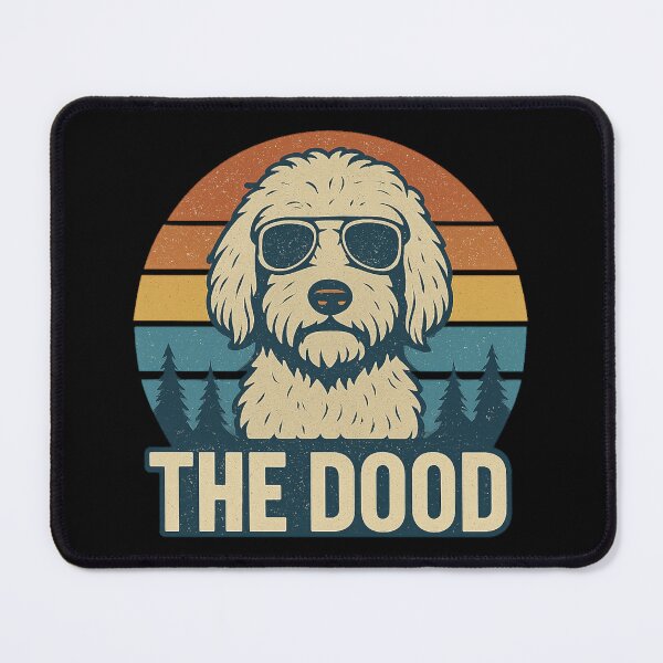 Item preview, The Dood Funny Goldendoodle Retro Sunset designed and sold by RocknCat.