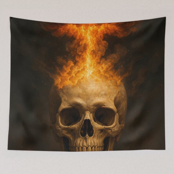 Item preview, Exploding Skull | Fire Mushroom Cloud Dark Art designed and sold by Buzzink.