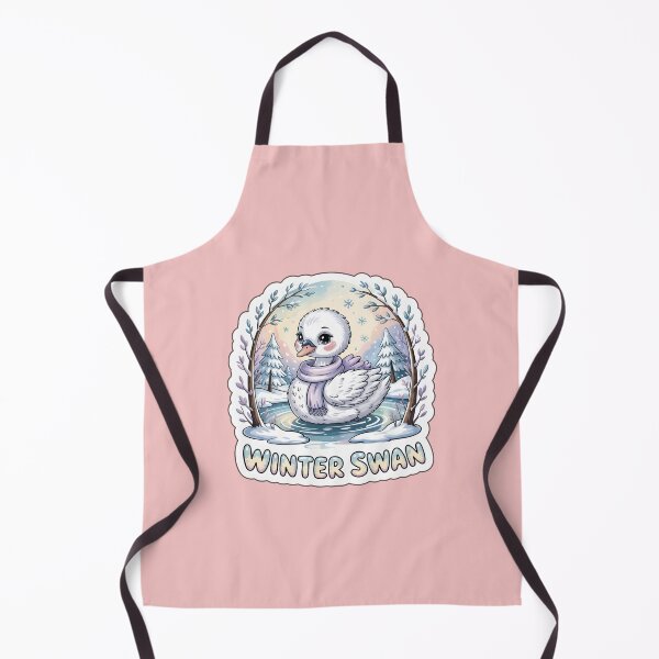 Item preview, Winter Swan – Cute Chibi Swan in Snowy Wonderland Sticker designed and sold by Nuist25.