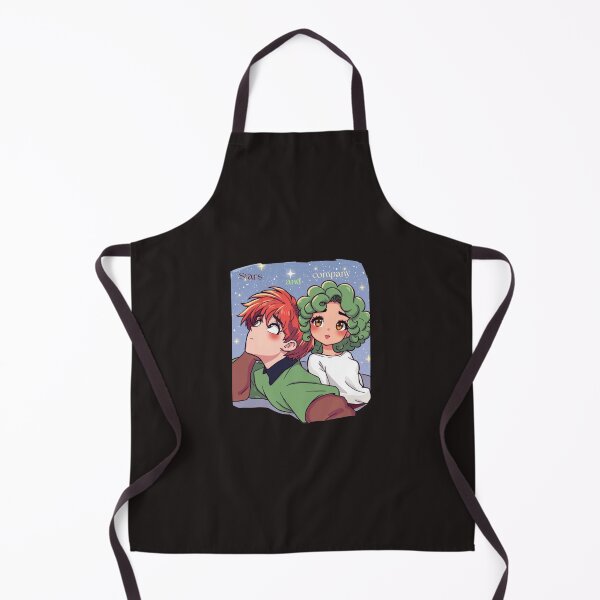 Item preview, Stars and Company – Cute Anime and Kpop Couple Stargazing Illustration designed and sold by KPrettyChibi.