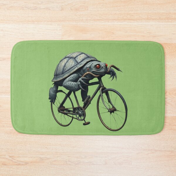 Item preview, Grotesque Mutant Turtle & Skeletal Bike - Eerie Dark Horror Art Tee designed and sold by karim38.