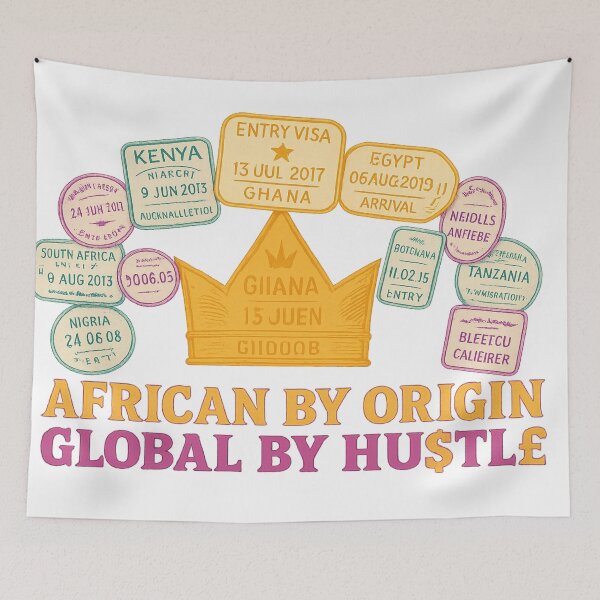 Item preview, african by origin, global by hustle designed and sold by SparksSupreme.