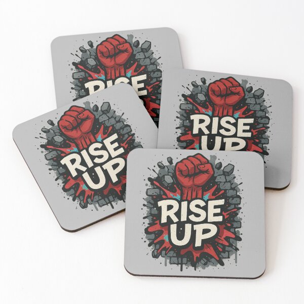 Item preview, RISE UP – Power Fist Graffiti Tee designed and sold by PastimeMastery.