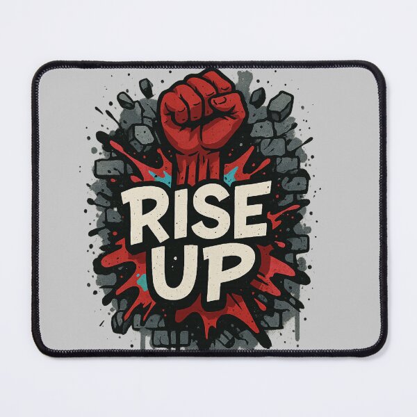 Item preview, RISE UP – Power Fist Graffiti Tee designed and sold by PastimeMastery.