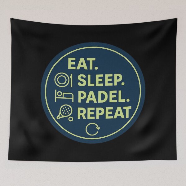 Item preview, Eat Sleep Padel Repeat – Funny Padel Player Retro Design designed and sold by Dragonfly-10.