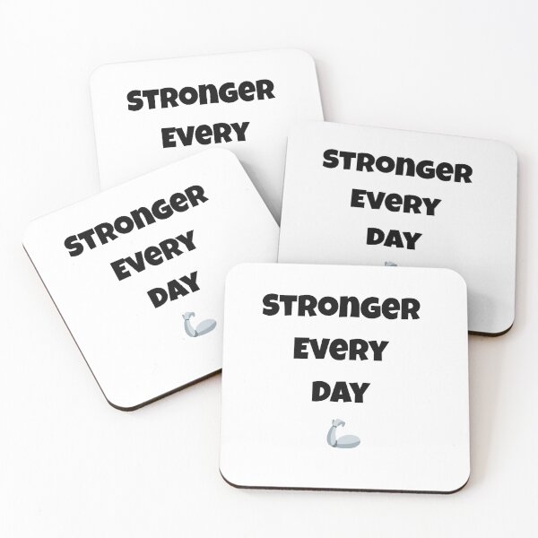 Item preview, Fitness Motivation – “Stronger Every Day” – Workout Quote designed and sold by LunazEyes.