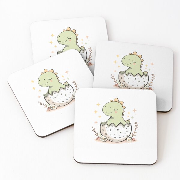Item preview, Cute Baby Dinosaur Hatching from Egg – Kawaii Dino Sticker designed and sold by kyDesigns.CO.