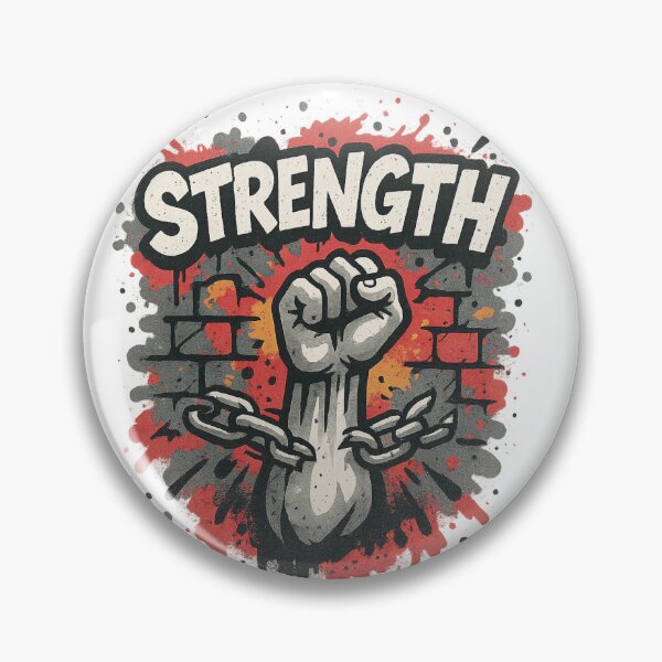 Item preview, STRENGTH – Breaking Chains Graffiti Tee designed and sold by PastimeMastery.