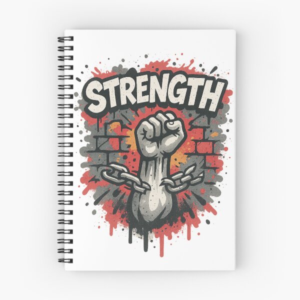 Item preview, STRENGTH – Breaking Chains Graffiti Tee designed and sold by PastimeMastery.
