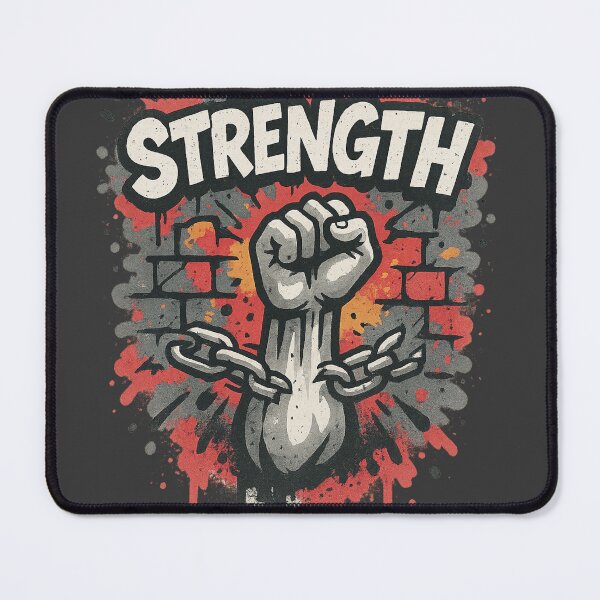 Item preview, STRENGTH – Breaking Chains Graffiti Tee designed and sold by PastimeMastery.