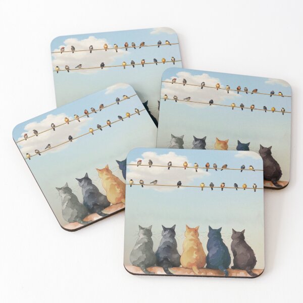 Item preview, Cats and birds designed and sold by thirtyonestars.