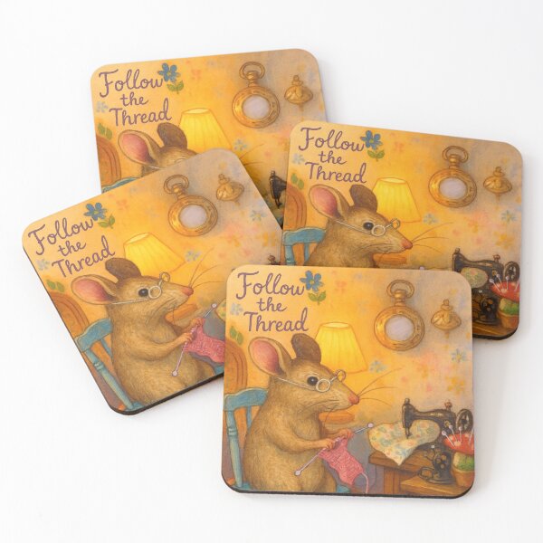 Item preview, Follow The Thread  - Sewing Room  - Vintage Whimsical Mice  designed and sold by TheWishingShed.