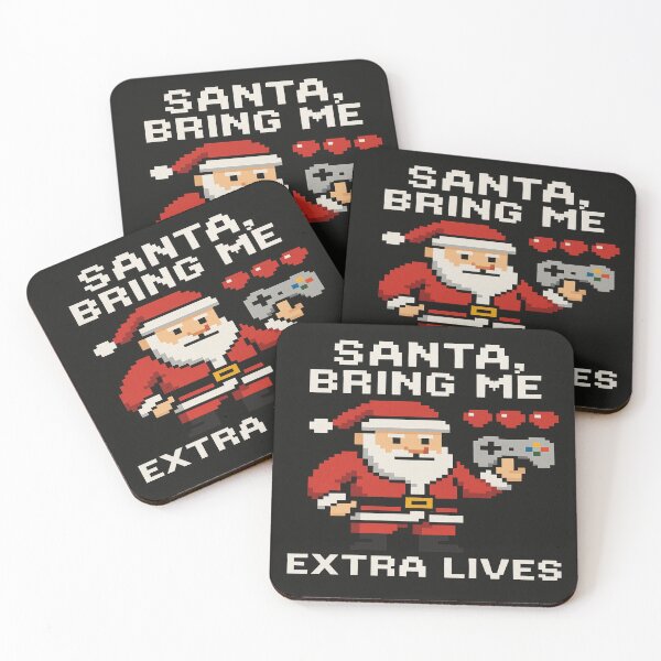 Item preview, Santa, Bring Me Extra Lives – Retro Gamer Christmas Design designed and sold by GeekGliter.