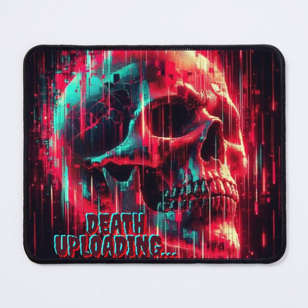 Item preview, Pixelated Skull Phantom – Neon Cyberpunk Horror Skull designed and sold by DreamArt Creations.