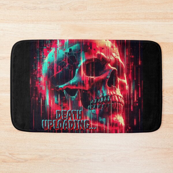 Item preview, Pixelated Skull Phantom – Neon Cyberpunk Horror Skull designed and sold by DreamArt Creations.