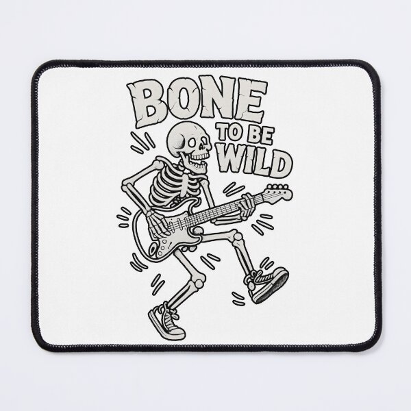 Item preview, Bone to Be Wild – Rocking Skeleton Halloween Design designed and sold by Bad Unicorn.