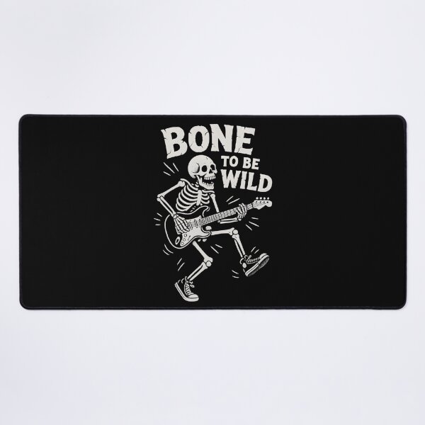 Item preview, Bone to Be Wild – Rocking Skeleton Halloween Design designed and sold by Bad Unicorn.