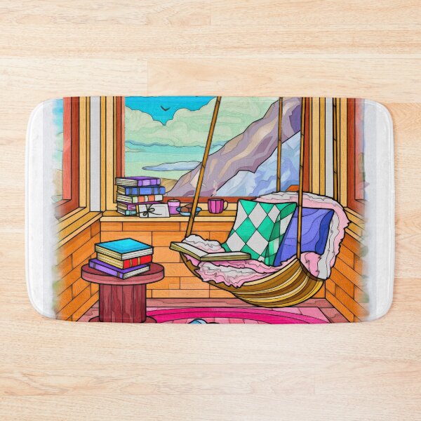 Item preview, Cozy Reading Nook with Mountain View designed and sold by Anas Arts.