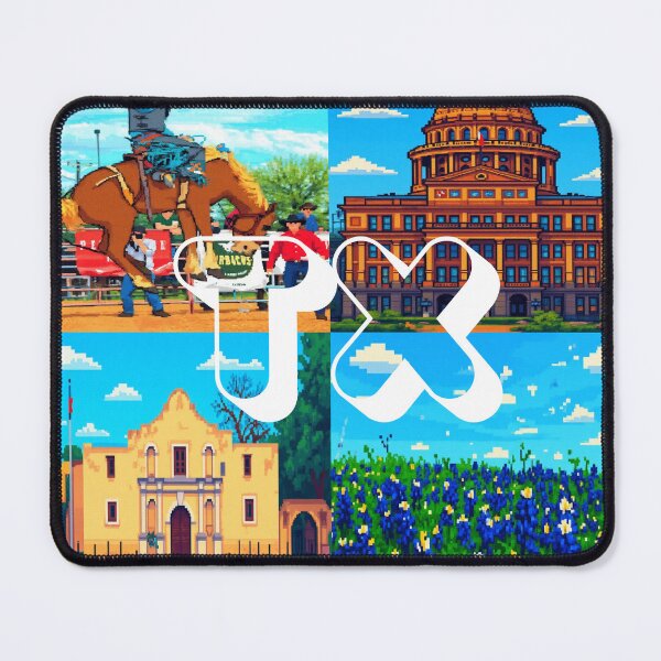Item preview, Texas Pixel Art Design – USA State Landmarks Poster, Shirt and Sticker designed and sold by simple-line.
