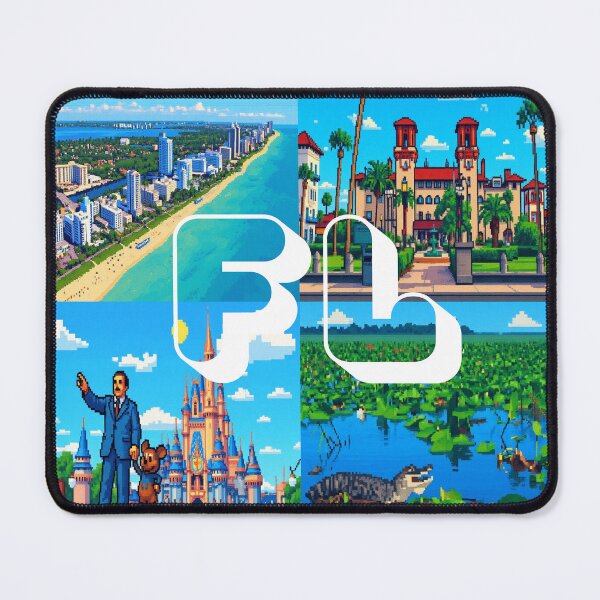 Item preview, Florida Pixel Art Design – USA State Symbols Poster, Shirt and Sticker designed and sold by simple-line.
