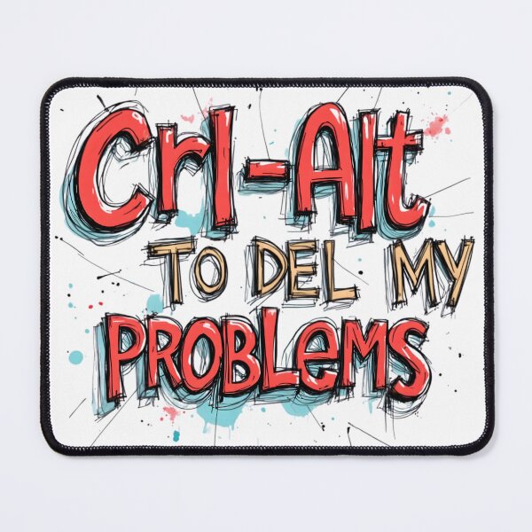 Item preview, Ctrl + Alt + Del My Problems | Funny Tech Meme designed and sold by LR Vibe Studio.