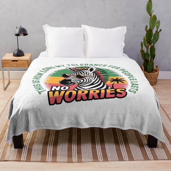 Item preview, This Is How Long My Tolerance For People Lasts – No Worries Funny Rasta Zebra Design designed and sold by PROPera-design.