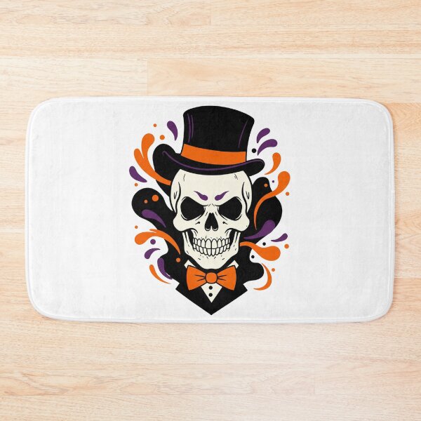 Item preview, Dapper Skull in Top Hat – Halloween Retro Skull Illustration designed and sold by Pasteltone.