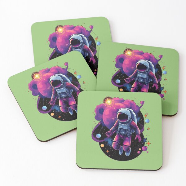 Item preview, Cosmic Wanderer Abstract Astronaut | Nebula Explorer Space Art Tee designed and sold by karim38.