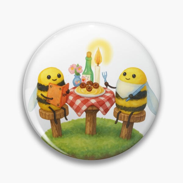 Item preview, Bees Sharing Spaghetti-  Bee Art - Bee Lovers designed and sold by TheWishingShed.