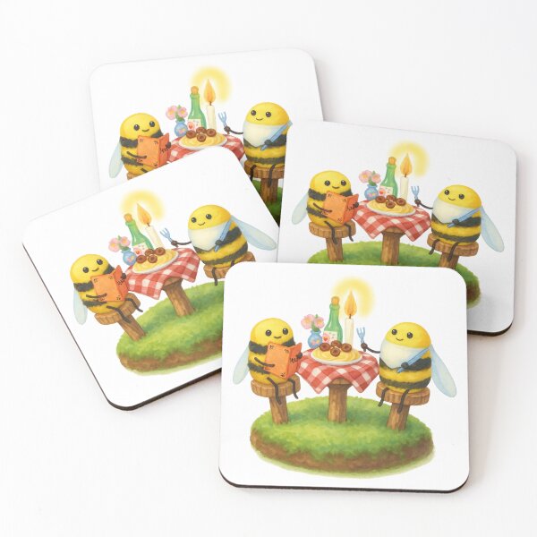 Item preview, Bees Sharing Spaghetti-  Bee Art - Bee Lovers designed and sold by TheWishingShed.