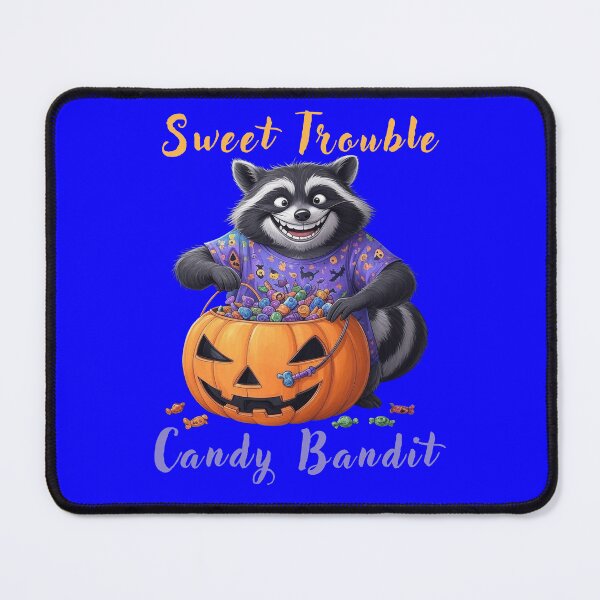 Item preview, Sneaky Halloween Raccoon Funny Trick-or-Treat Candy Design. Candy Bandit, Sweet Trouble, designed and sold by Creative-Sanc.