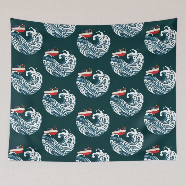 Item preview, Princess Mononoke, boat on big wave  designed and sold by kenzzinart.