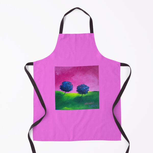 Item preview, Wave of blue trees under a dark pink sky designed and sold by Lydie Allaire Allaire.