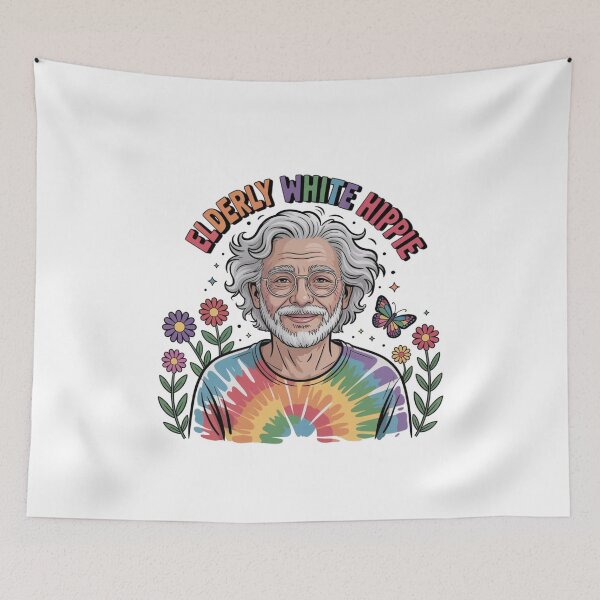 Item preview, Elderly White Hippie Old Guy group hippie designed and sold by AleksandraJac05.