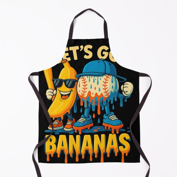 Item preview, Let’s Go Bananas Funny Baseball Cartoon Design designed and sold by haitrieuic96.