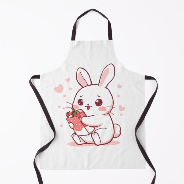 Artikelvorschau, Kawaii-Häschen mit Erdbeermilch – Niedliches Pastell-Kaninchen Sticker entworfen und verkauft von kyDesigns.CO.