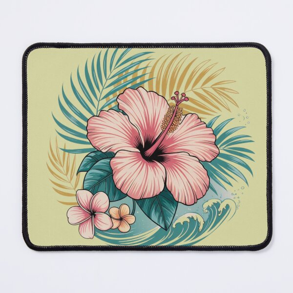 Item preview, Pink Hibiscus Floral Circle designed and sold by VibrArtco.
