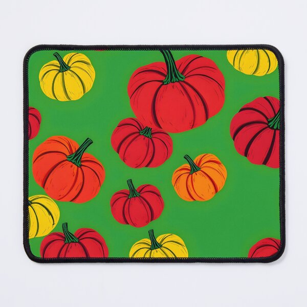 Item preview, Fiery Harvest Pumpkin Pattern in Red and Yellow designed and sold by EmeraldeaArt.