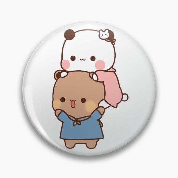 Item preview, Panda Bear And Brownie True Love BUBU DUDU Couple Goma peach Sugar Valentine xmas designed and sold by BlueSkylineArts.
