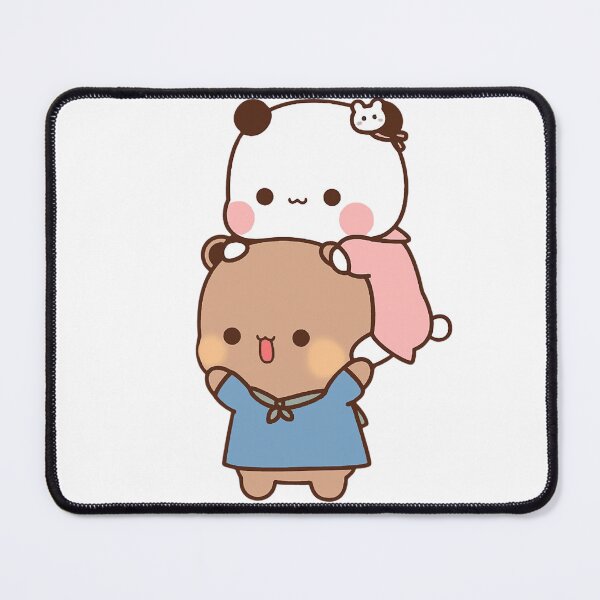 Item preview, Panda Bear And Brownie True Love BUBU DUDU Couple Goma peach Sugar Valentine xmas designed and sold by BlueSkylineArts.
