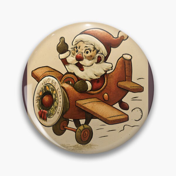 Item preview, Vintage Santa Flying His Prop Plane designed and sold by williamsokshopu.