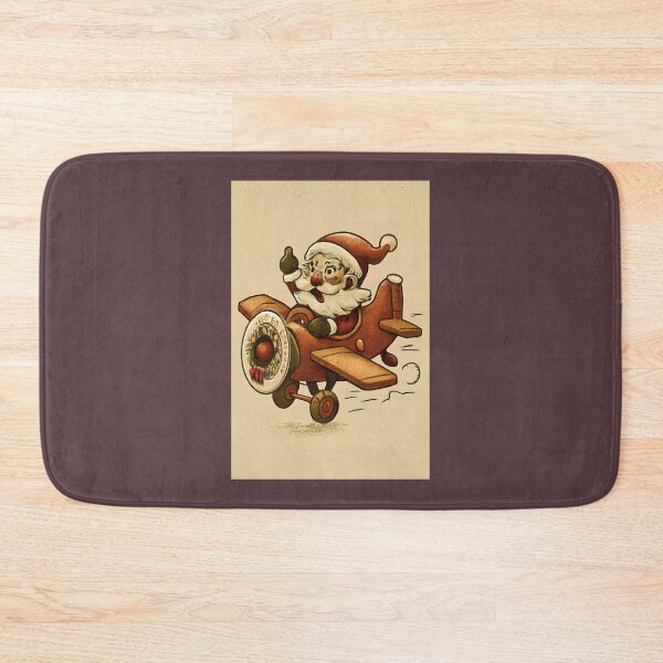 Item preview, Vintage Santa Flying His Prop Plane designed and sold by williamsokshopu.