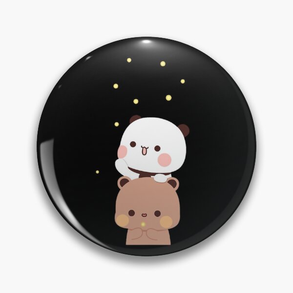 Item preview, Panda Bear And Brownie True Love BUBU DUDU Couple Goma peach Sugar Valentine xmas designed and sold by BlueSkylineArts.