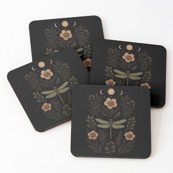 Item preview, Mystical Botanical Dragonfly – Dark Grimoire Aesthetic designed and sold by Witty Moon.