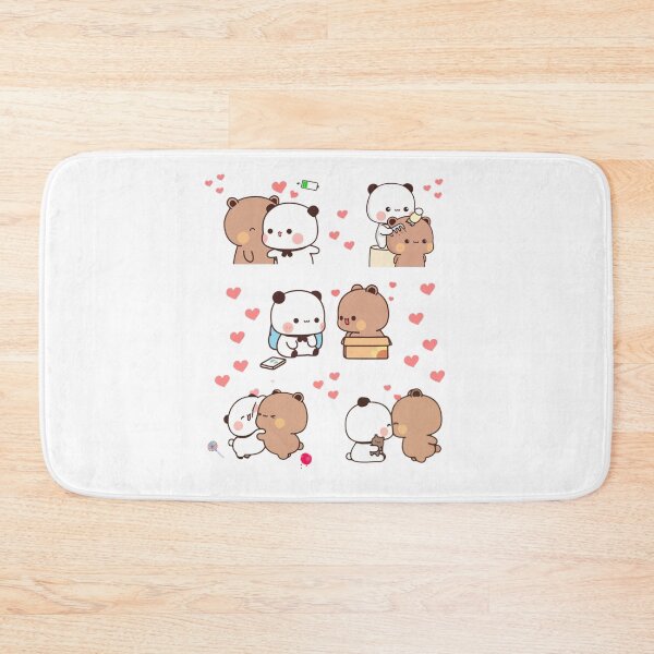 Item preview, Panda Bear And Brownie True Love BUBU DUDU Couple Goma peach Sugar Valentine xmas designed and sold by BlueSkylineArts.
