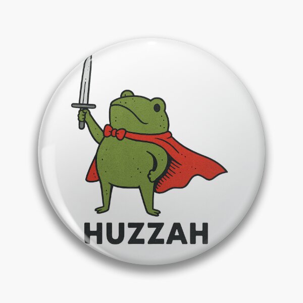 Item preview, Heroic Frog Huzzah Funny Cartoon Design designed and sold by haitrieuic96.