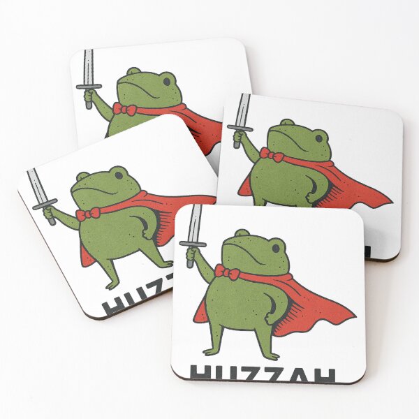 Item preview, Heroic Frog Huzzah Funny Cartoon Design designed and sold by haitrieuic96.