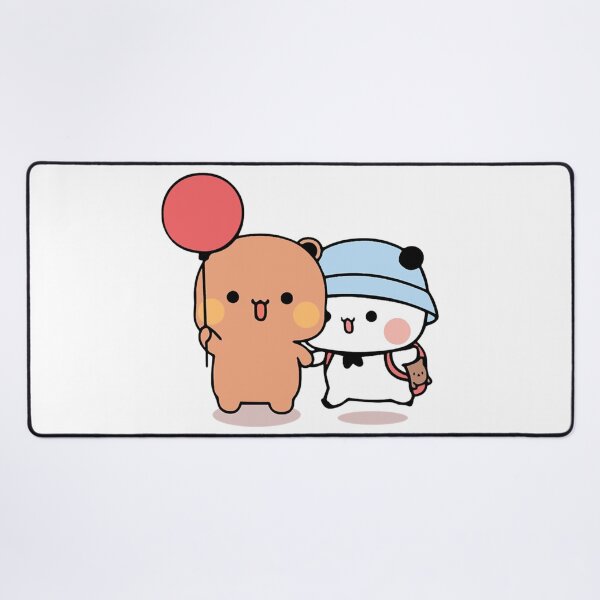 Item preview, Panda Bear And Brownie True Love BUBU DUDU Couple Goma peach Sugar Valentine xmas designed and sold by BlueSkylineArts.