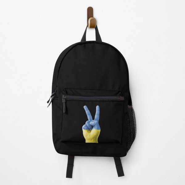 Item preview, Peace for Ukraine – Victory Hand Symbol in Ukrainian Flag Colors designed and sold by Dragonfly-10.